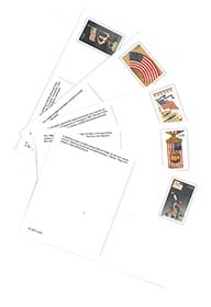 U.S. #UX390-94 Mint Old Glory Postal Cards