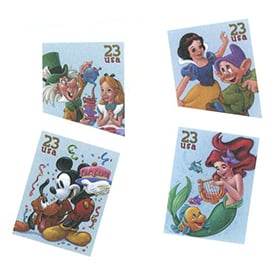 U.S. #UX436-39 Mint Art of Disney; Celebration