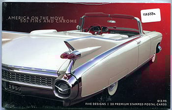 U.S. #UX553a Autos Booklet - 50s Fins and Chrome