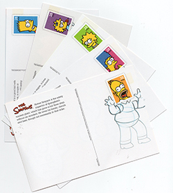 U.S. #UX557-61 Mint Simpsons Cartoon Characters