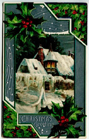 Christmas Greetings Vintage Postcard