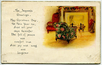 Season's Greetings Vintage Postcard