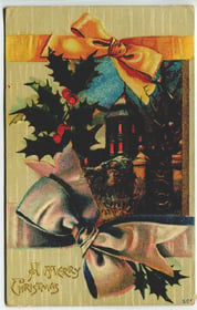 A Merry Christmas Vintage Postcard