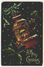 A Merry Christmas Vintage Postcard