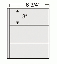 SAFE Compact 3-Pocket Banknote Pages (Pkg 10)