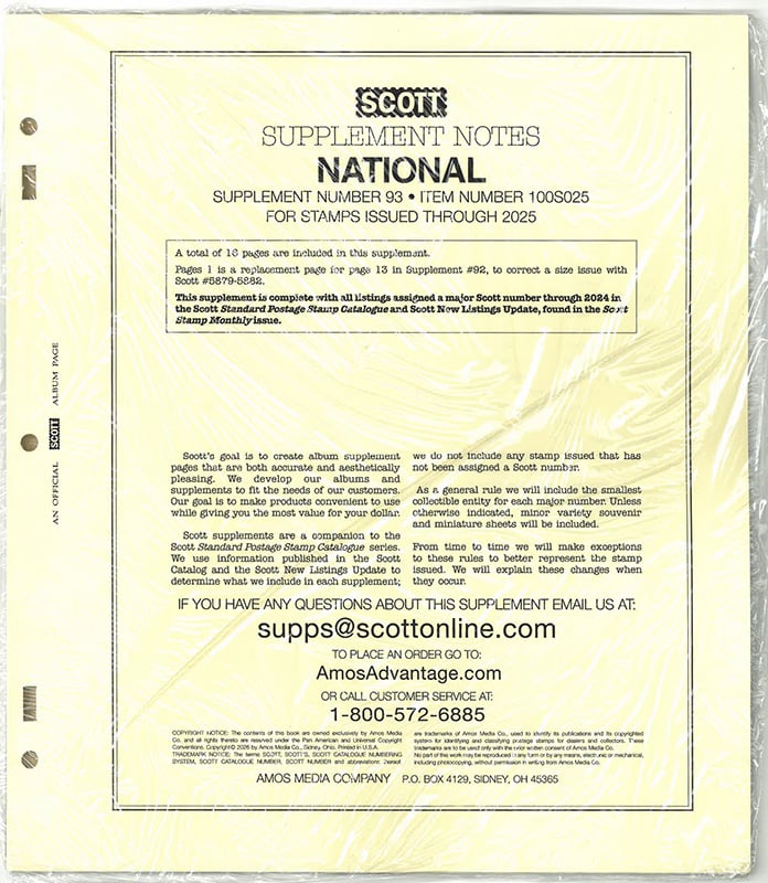 Scott National Album Supplement 2025