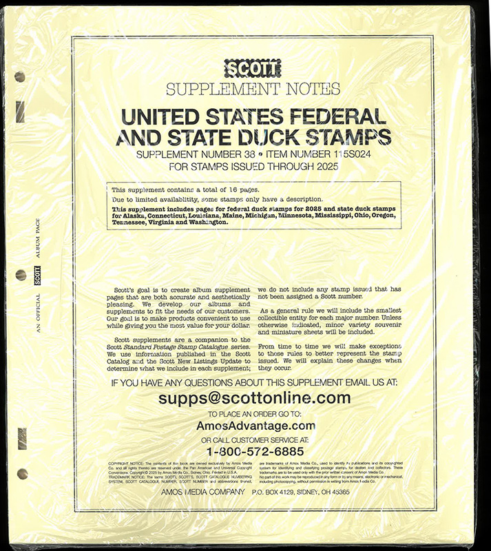Scott Federal & State Duck Supplement 2024