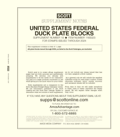 Scott Federal Duck Plate Block Supplement 2024