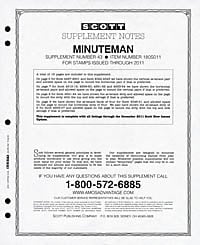 Scott Stamp Album Supplement 180S018 US Minuteman