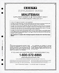 Scott Stamp Album Supplement 180S018 US Minuteman