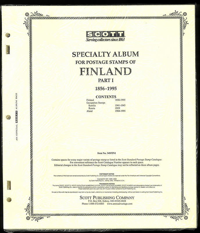 Scott Finland-Aland Islands Album to 2017 - PAGES ONLY