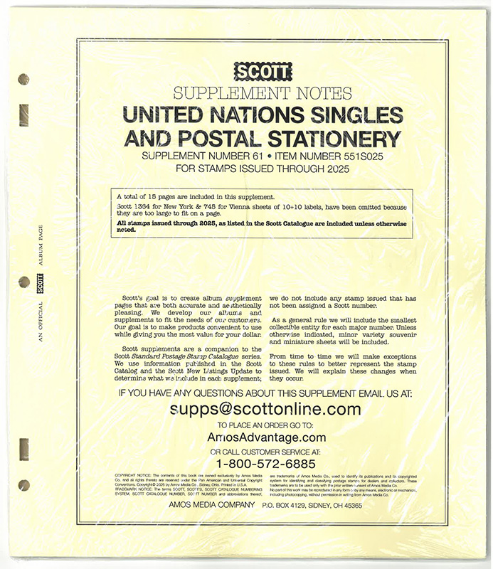 Scott United Nations National Supplement 2025