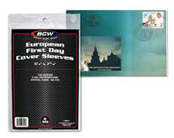 BCW Continental FDC Cover Sleeves 5 1/8 X 7 13/16 (Package of 100)