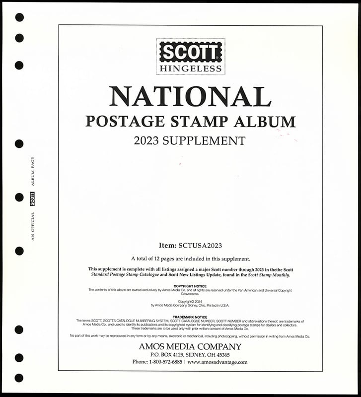 Scott National Hingeless Supplement 2023 (Schaubek)