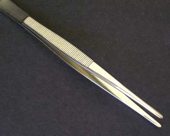 Showgard Stamp Tongs, Point Tip 6"