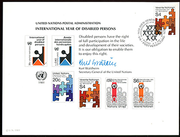 UN Intl Year of Disabled Persons-NY Cds