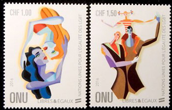 UN Geneva #613-14 Free & Equal MNH