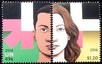 UN New York #1129-30 HeForShe MNH