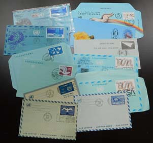 U.N. Aerogram First Day Covers (12)