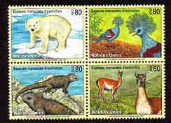 UN Geneva #301a  Endangered Species MNH