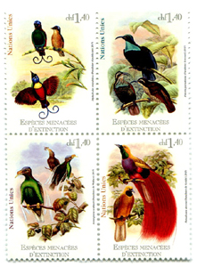 UN Geneva #600a Endangered Species   MNH