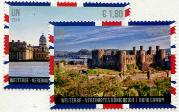 UN Vienna #626-27 World Heritage Sites-Great Britain