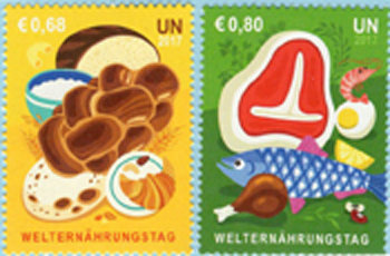 UN Vienna #614-15 World Food Day MNH