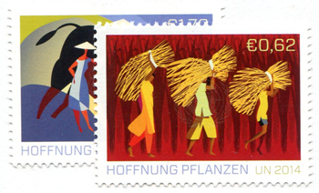 UN Vienna #549-50 Family Farming MNH