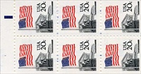 U.S. #1896a Flag Over Supreme Court Booklet Pane 6