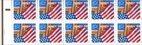U.S.  #2916a Flag Over Porch Booklet Pane - Unfolded