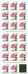 U.S. #2492a Pink Rose Booklet of 20