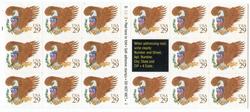 U.S. #2595a 29c Eagle and Shield - brown numeration