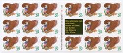U.S. #2596a 29c Eagle and Shield (green) Booklet of 17