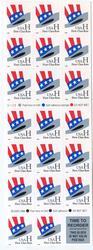 U.S. #3268c Uncle Sam's Hat 'H' Rate, Pane of 20