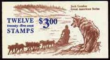 U.S.  #BK152 $3.00 Brown & Blue Booklet - 2197a Jack London