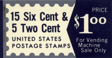U.S.  #BK120 $1.00 6c Eisenhower, #1393a, #1280a