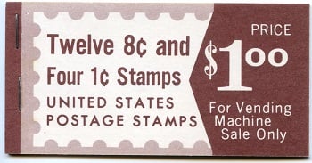 U.S.  #BK122 $2.00 8c Eisenhower, #1395b, #1278b