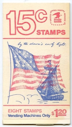 U.S.  #BK130 $1.20 Red, White, Blue, #1598a