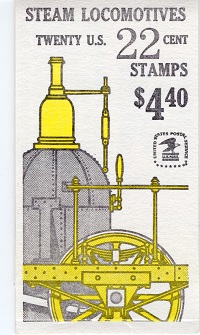 U.S.  #BK163 $4.40 Steam Locomotives, #2366a