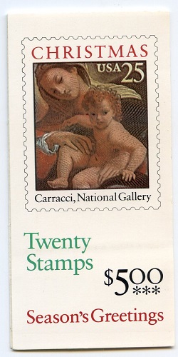 U.S.  #BK167 $5.00 Christmas Madonna Booklet of 20 (#2427a)