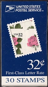 U.S. #U.S. #BK178D Make-Up 'Blues' Vending Booklet 2 panes of 2492f $9.60 (Book of 30)