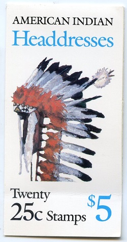 U.S.  #BK179 $5.00 Headdresses, #2505a