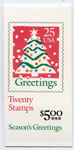 U.S.  #BK181 $5.00 Season's Greetings, #2516a