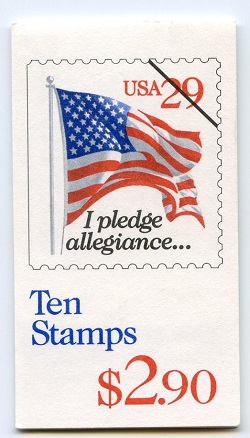 U.S.  #BK198 $2.90 Flag-Black, Red & Blue, #2594a
