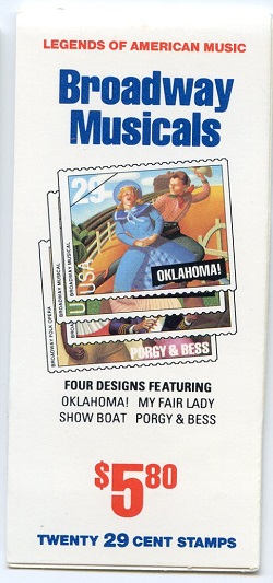 U.S. #BK209 $5.80 Broadway Musicals, #2770a