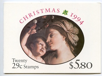 U.S.  #BK217 Christmas 1994 Booklet of 20, (#2871Ab)