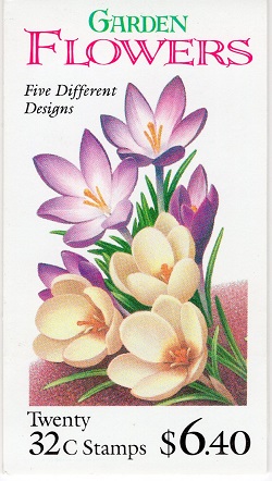 U.S.  #BK234 $6.40 Garden Flowers, #3029a