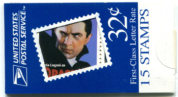 U.S.  #BK269 $4.80 (Blue) 32c  Movie Monsters #3168-72