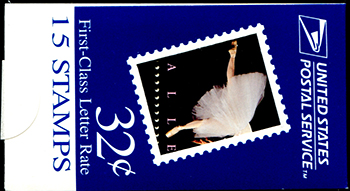 U.S. #BK273 $4.80 Blue 32c Ballet, #3237