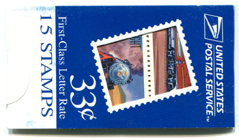 U.S.  #BK278 $4.95 33c Famous Trains - #3335-38